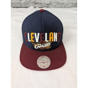 Mitchell & Ness Cleveland Cavaliers Snapback Hat NBA Navy Wine Cap
